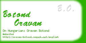 botond oravan business card